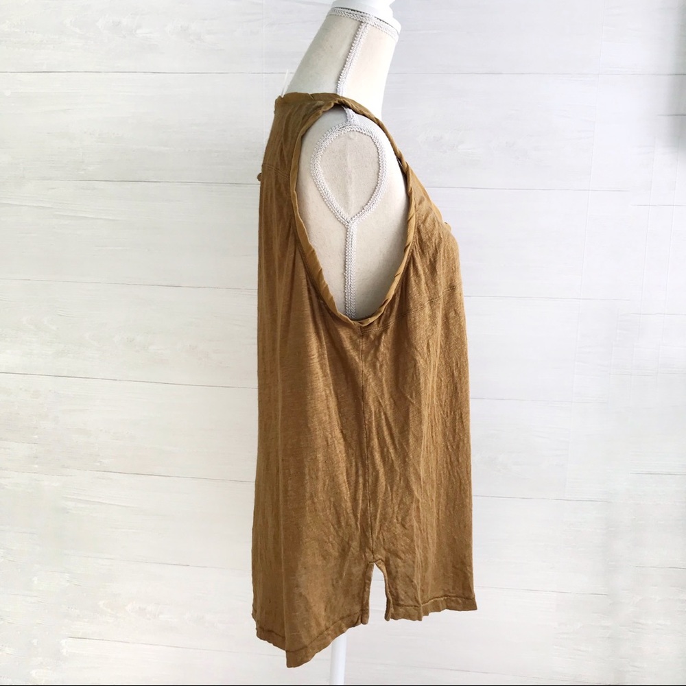 {Free People} Slouchy linen tank, M - Picture 3 of 6